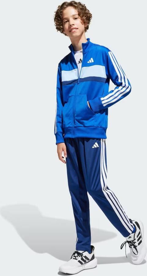 Adidas Seasonal Essentials Tiberio 3-Stripes Tricot Trainingspak Kids Blauw Kind Blauw - Foto 3