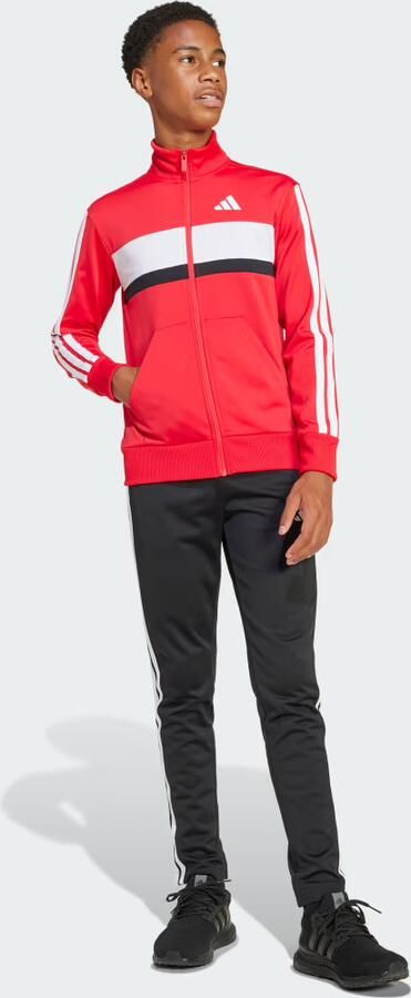 Adidas Seasonal Essentials Tiberio 3-Stripes Tricot Trainingspak Kids Rood Kind Rood - Foto 2