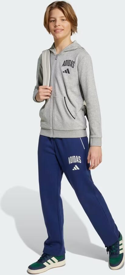 Adidas Seasonals Essentials Collegiate Typography Hoodie met Lange Ritssluiting Kids - Foto 9
