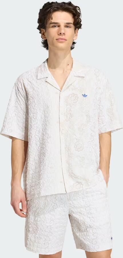Adidas Originals relaxed fit vrijetijdshemd van seersucker met logo-applicatie - Foto 5
