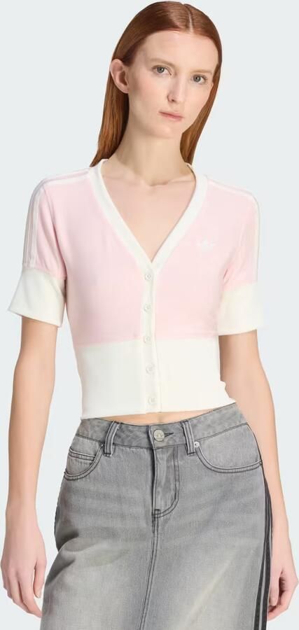 Adidas SHIRT MET V-HALS EN KNOPEN