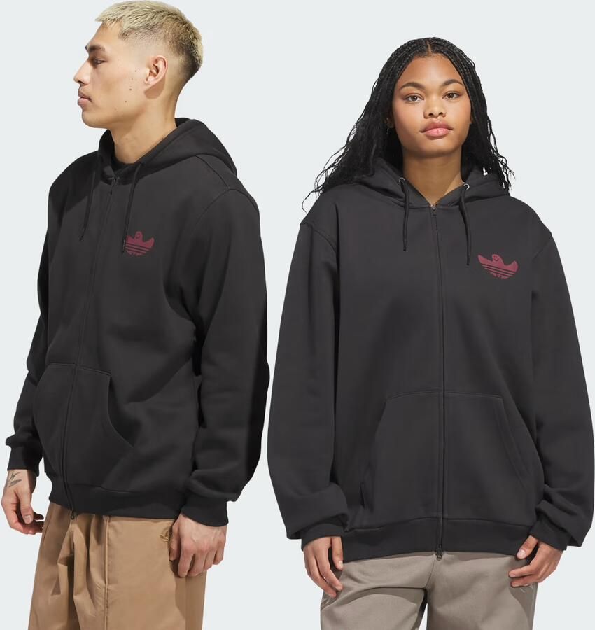 Adidas Sh gry Zip Up Graphic Hoodie