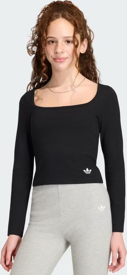 Adidas SLIM-FIT LONGSLEEVE MET VIERKANTE HALS