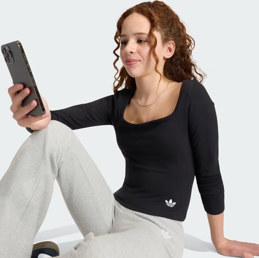 Adidas SLIM-FIT LONGSLEEVE MET VIERKANTE HALS - Foto 2