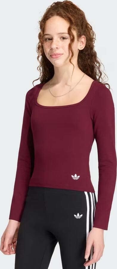 Adidas SLIM-FIT LONGSLEEVE MET VIERKANTE HALS