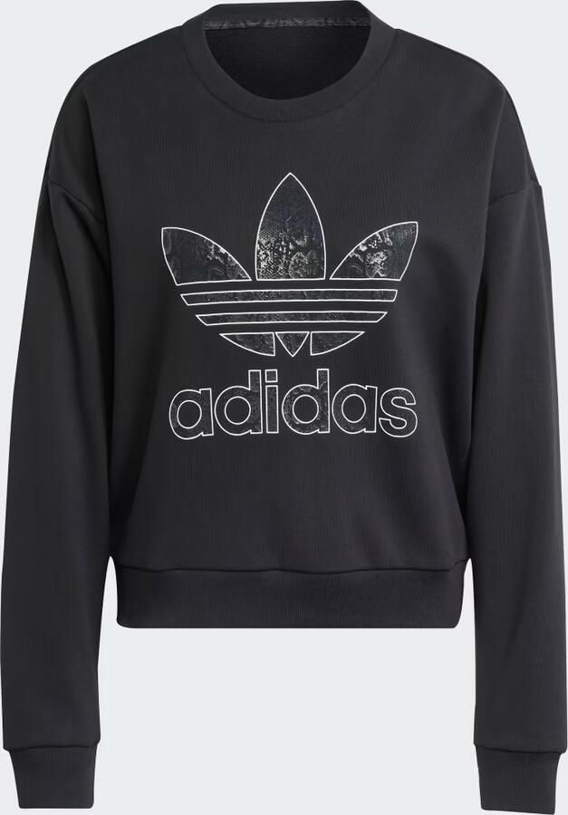 Adidas Originals Snake Infill Crew Sweatshirt Black- Dames Black - Foto 3