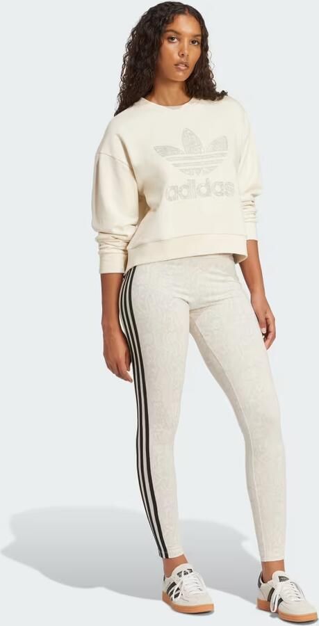 Adidas Originals Snake Infill Crew Sweatshirt White- Dames White - Foto 5