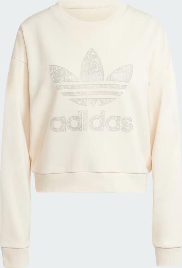 Adidas Originals Snake Infill Crew Sweatshirt White- Dames White - Foto 4