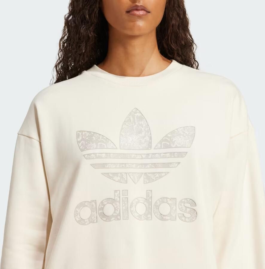 Adidas Originals Snake Infill Crew Sweatshirt White- Dames White - Foto 2