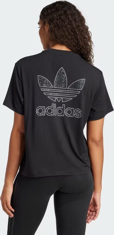 Adidas Originals Snake Infill T-Shirt Black- Dames Black - Foto 5