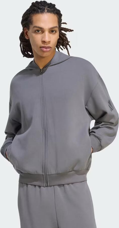 Adidas SOFT LUX HOODIE MET LANGE RITSSLUITING