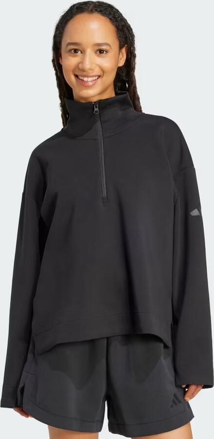 Adidas Sportswear Sweatshirt met opstaande kraag en ritssluiting - Foto 2