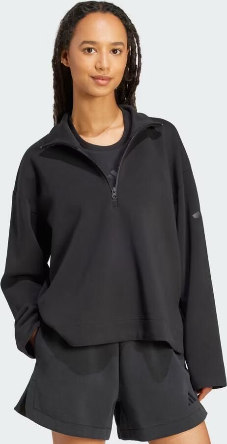 Adidas Sportswear Sweatshirt met opstaande kraag en ritssluiting - Foto 4