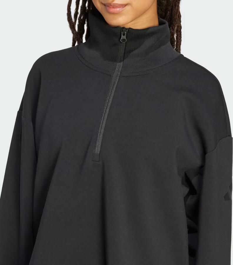 Adidas Sportswear Sweatshirt met opstaande kraag en ritssluiting