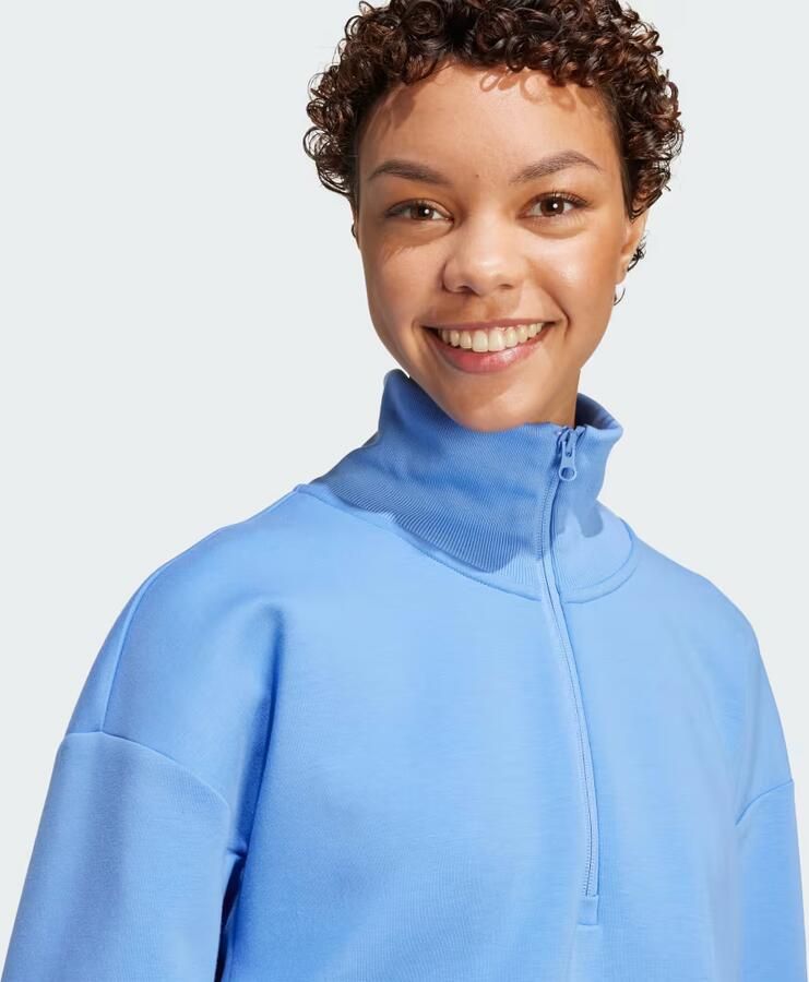 Adidas Sportswear Sweatshirt met opstaande kraag en ritssluiting
