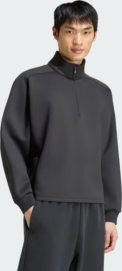Adidas Soft Lux Winter Knit Sweatshirt met Korte Rits