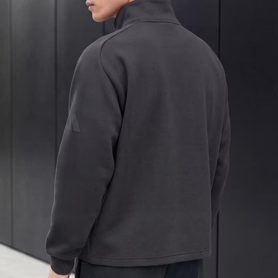 Adidas Soft Lux Winter Knit Sweatshirt met Korte Rits - Foto 3