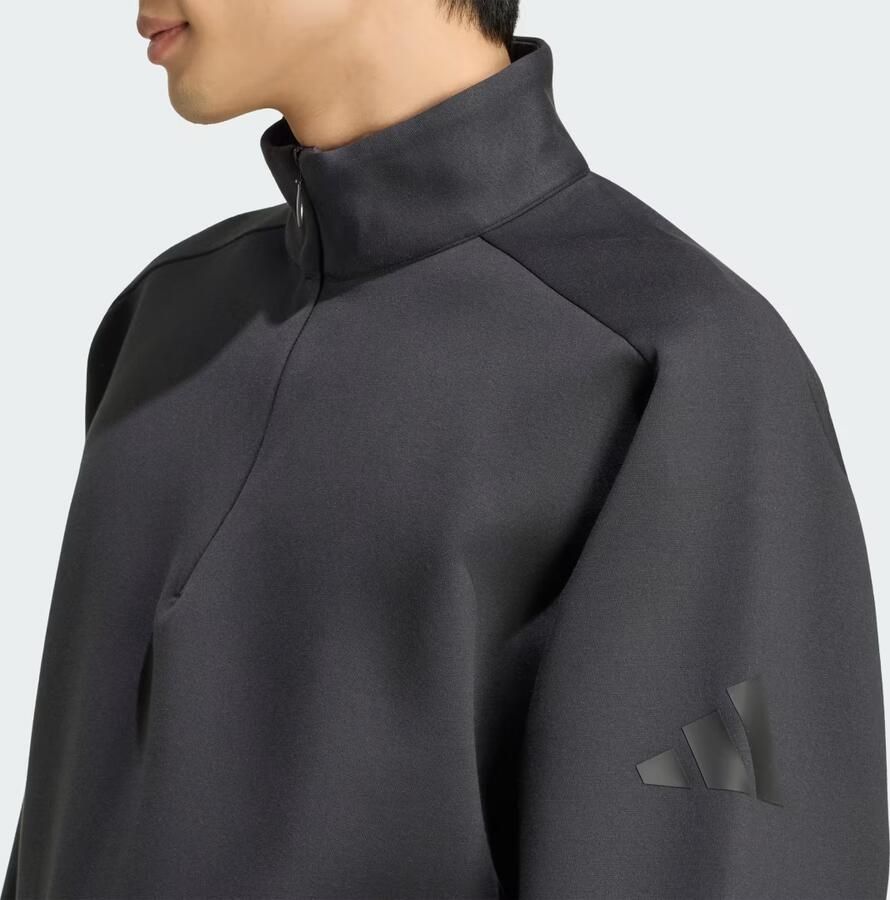 Adidas Soft Lux Winter Knit Sweatshirt met Korte Rits - Foto 3