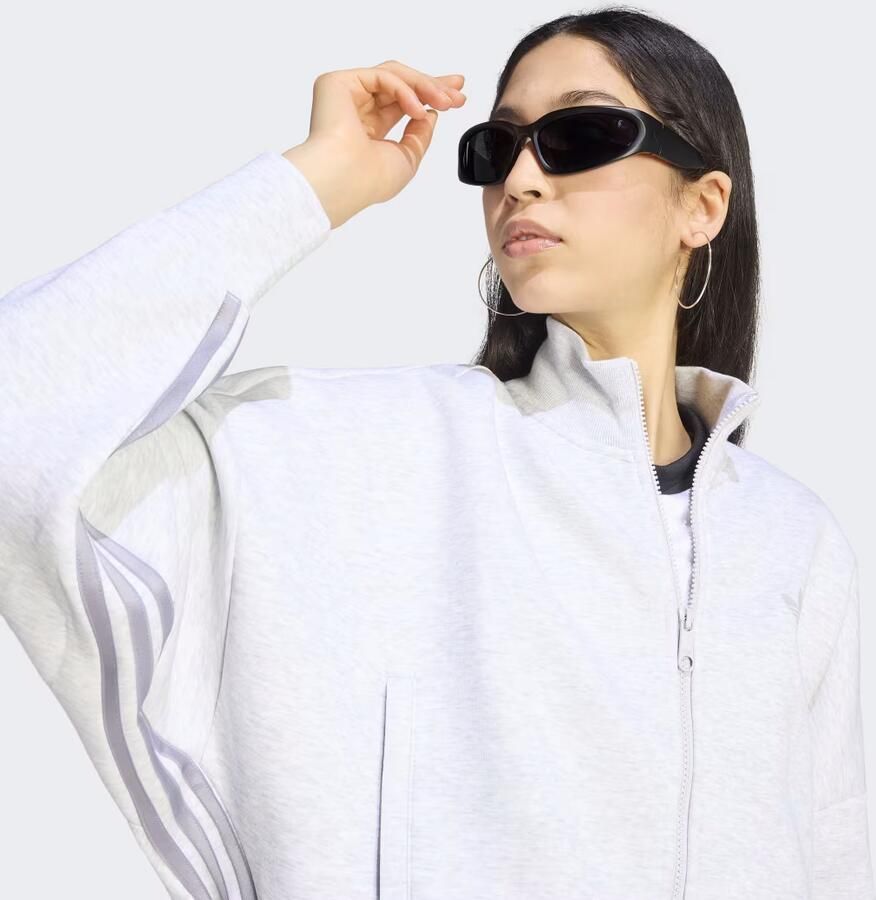 Adidas Originals Spacer Full Zip Track Top Grijs- Dames Grijs - Foto 4