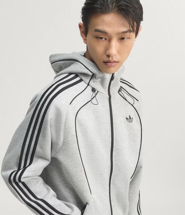 Adidas SPACER TEAMGEIST 26 CUTLINE HOODIE MET LANGE RITSSLUITING