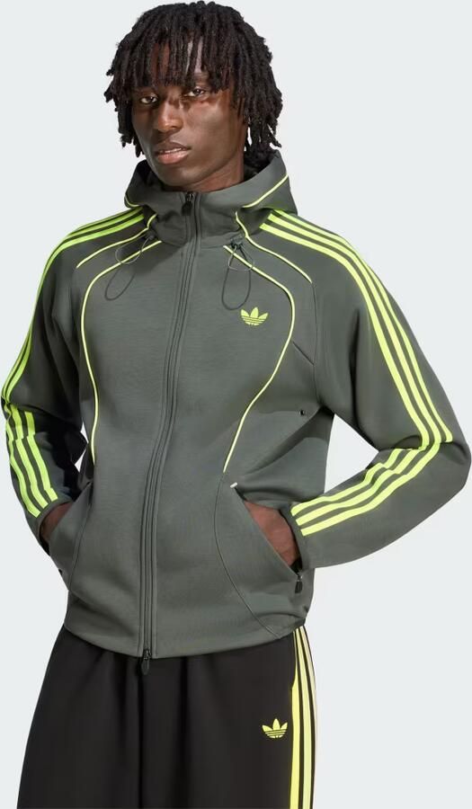 Adidas SPACER TEAMGEIST 26 CUTLINE HOODIE MET LANGE RITSSLUITING