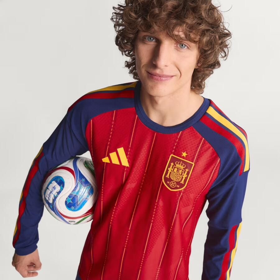 Adidas Spanje 26 Authentiek Thuisshirt met Lange Mouwen