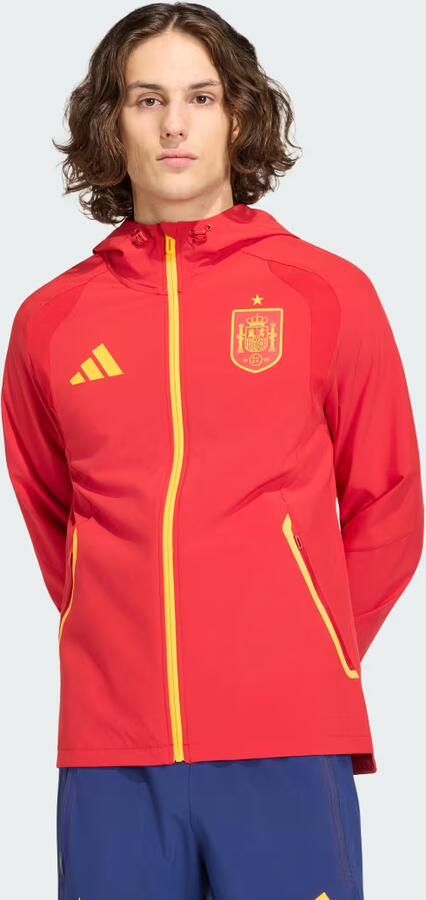 Adidas Spanje Tiro Reiswindjack met Lange Ritssluiting