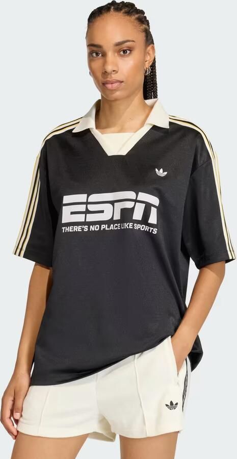 Adidas Originals Sponsor Football T-Shirt Zwart- Dames Zwart - Foto 2
