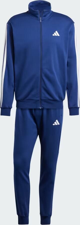 Adidas Sportswear Basic 3-Stripes Fleece Trainingspak Blauw- Heren Blauw - Foto 4