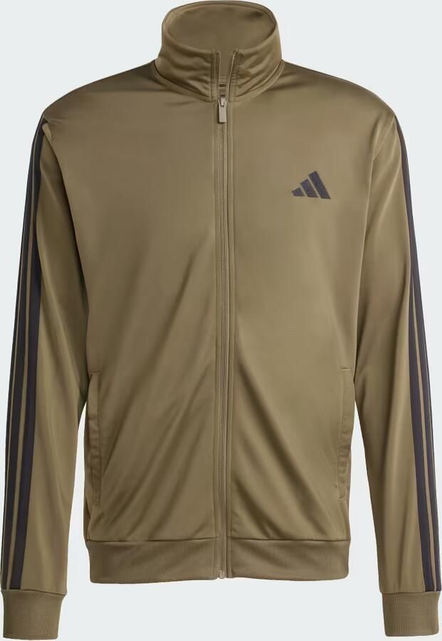 Adidas Sportswear Basic 3-Stripes Tricot Trainingspak Groen- Heren Groen