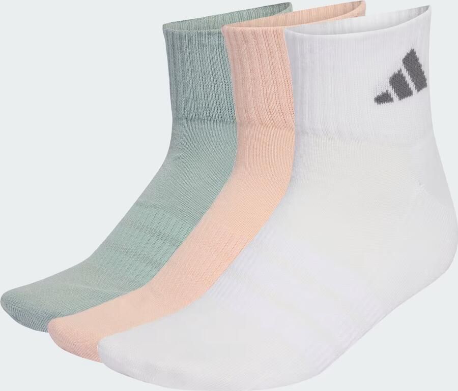 Adidas Sportswear Sokken met labelprint in een set van 3 paar