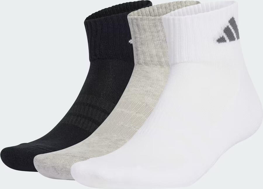 Adidas SPORTSWEAR GEVOERDE ENKELSOKKEN 3 PAAR