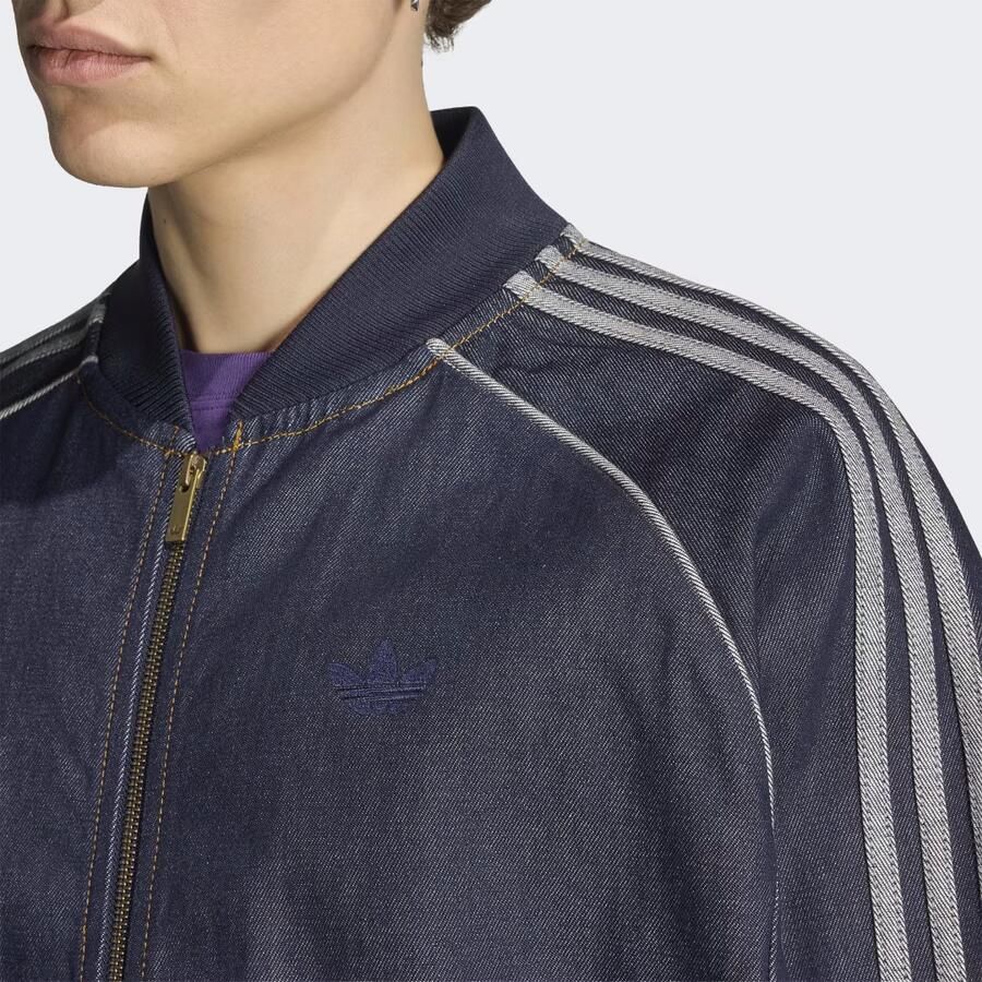 Adidas Originals Loose fit jeansjack van puur katoen met gestikt logo - Foto 3
