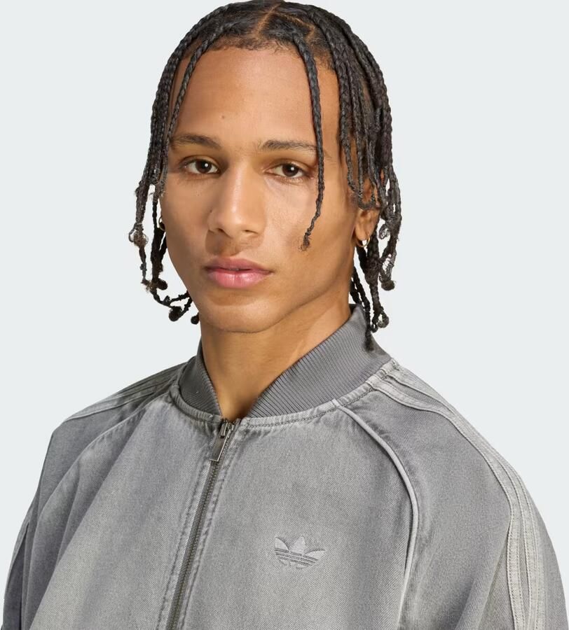 Adidas Originals Denim SST Track Top Grijs- Heren Grijs - Foto 2