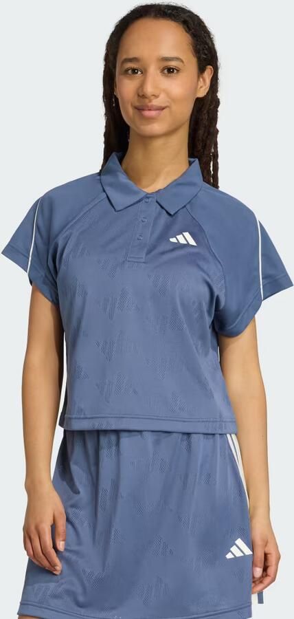 Adidas Polo Shirt Korte Mouw Stadium 3-Stripes Tennis Inspired Jacquard Polo Shirt T-Shirt - Foto 6