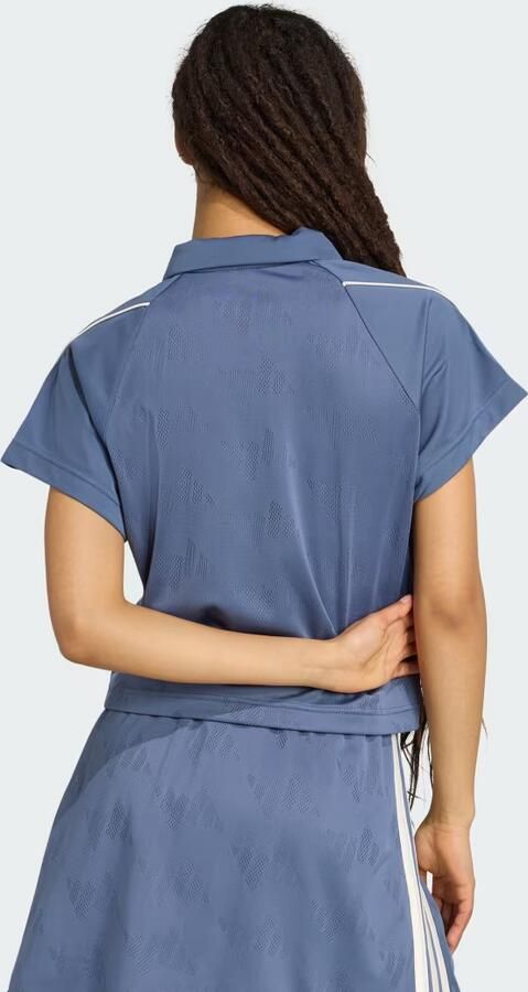 Adidas Polo Shirt Korte Mouw Stadium 3-Stripes Tennis Inspired Jacquard Polo Shirt T-Shirt - Foto 4