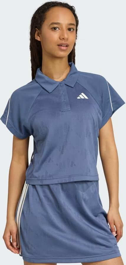 Adidas Polo Shirt Korte Mouw Stadium 3-Stripes Tennis Inspired Jacquard Polo Shirt T-Shirt - Foto 5