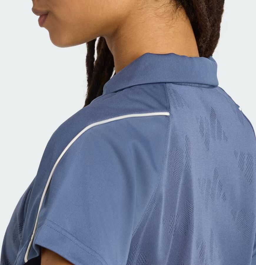 Adidas Polo Shirt Korte Mouw Stadium 3-Stripes Tennis Inspired Jacquard Polo Shirt T-Shirt