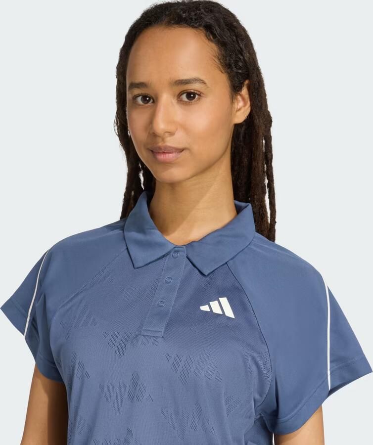 Adidas Polo Shirt Korte Mouw Stadium 3-Stripes Tennis Inspired Jacquard Polo Shirt T-Shirt - Foto 3