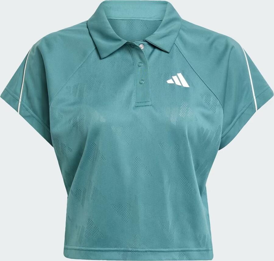 Adidas Stadium 3-Stripes Tennis Inspired Jacquard Polo T-shirt - Foto 2