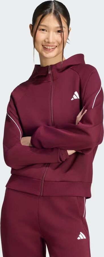 Adidas STADIUM HOODIE MET LANGE RITSSLUITING EN KLEIN LOGO