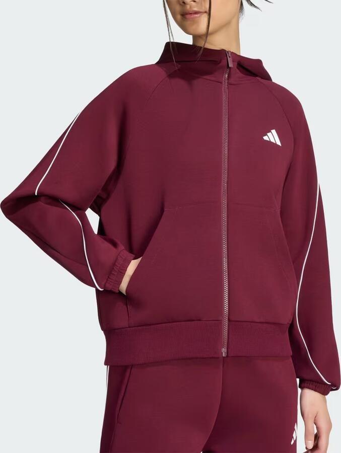 Adidas STADIUM HOODIE MET LANGE RITSSLUITING EN KLEIN LOGO - Foto 2
