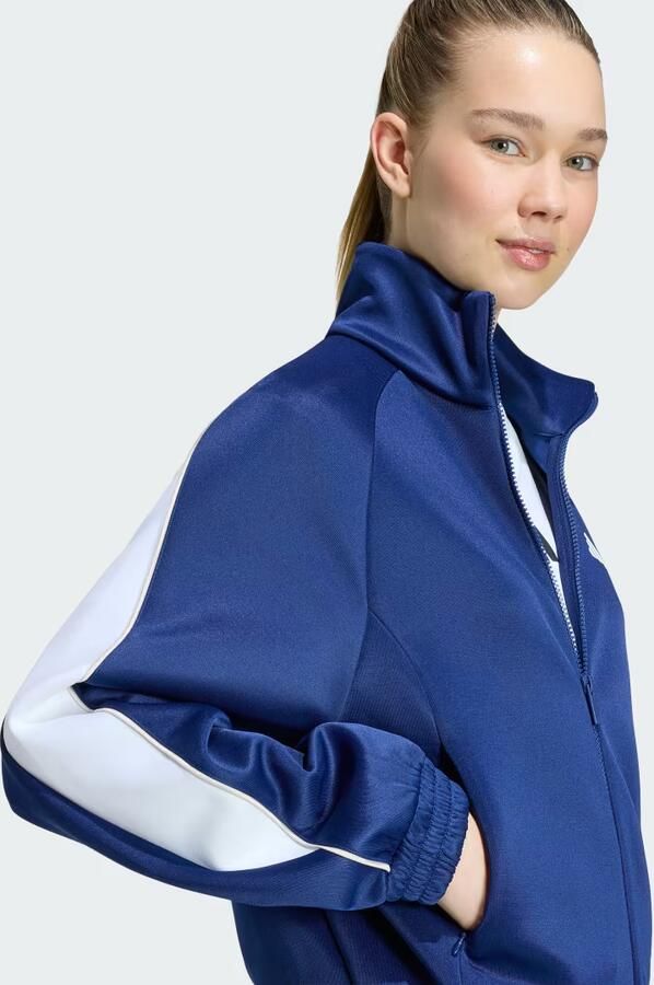 Adidas Sportswear loose fit trainingsjack van katoenmix met logoprint - Foto 4