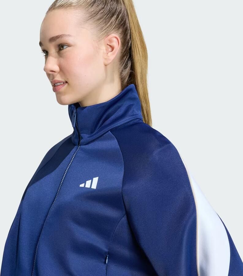 Adidas Sportswear loose fit trainingsjack van katoenmix met logoprint - Foto 4
