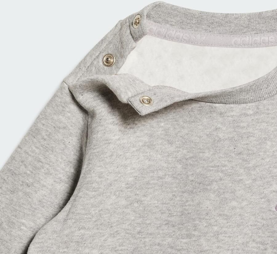 Adidas Originals Trefoil Crew Tracksuit Infant Medium Grey Heather Medium Grey Heather