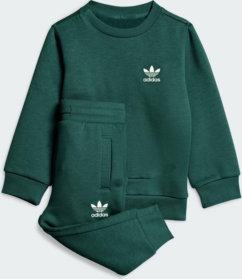 Adidas Originals Trefoil Essential Crew Tracksuit Infant Groen Kind Groen - Foto 4