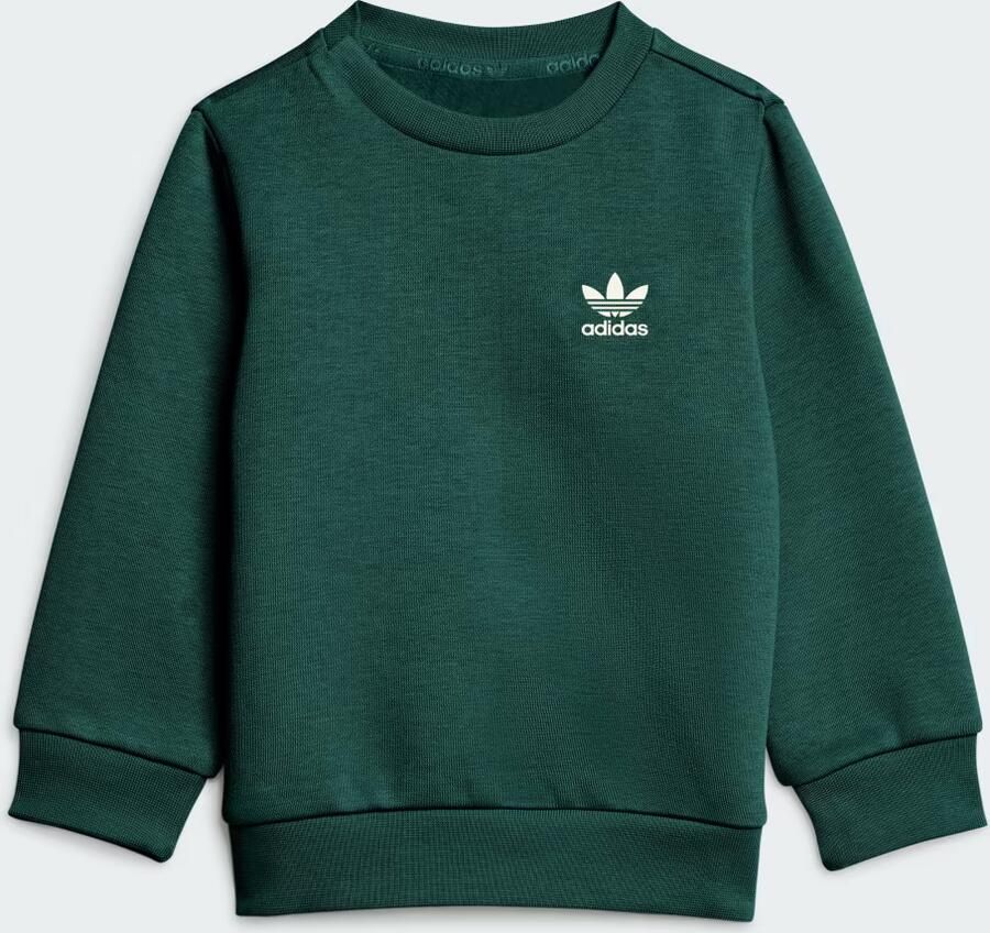 Adidas Originals Trefoil Essential Crew Tracksuit Infant Groen Kind Groen