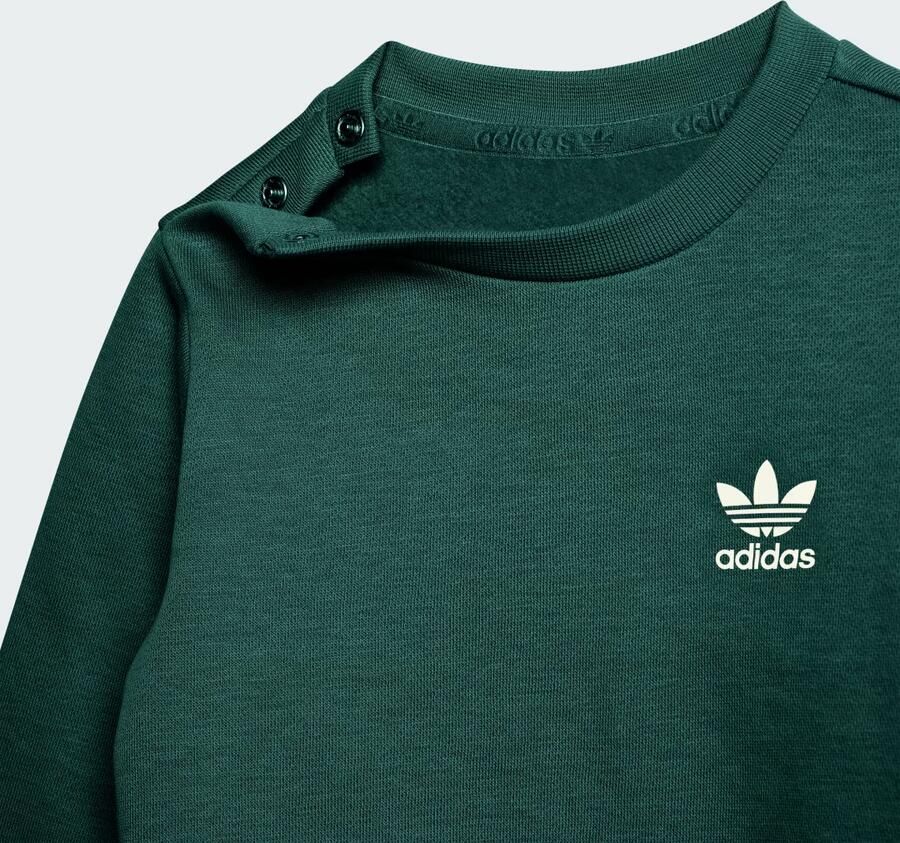 Adidas Originals Trefoil Essential Crew Tracksuit Infant Groen Kind Groen - Foto 2