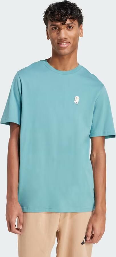 Adidas T-shirt graphic patch hond sok
