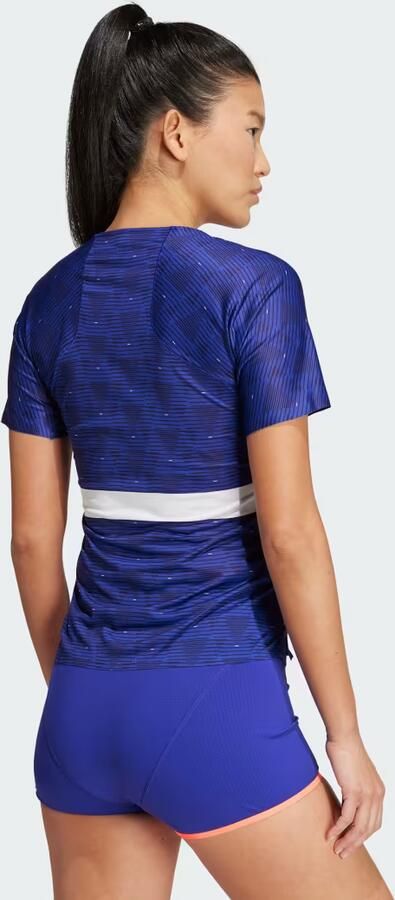 Adidas Team France Running T-Shirt Semi Lucid Blue- Dames Semi Lucid Blue - Foto 5